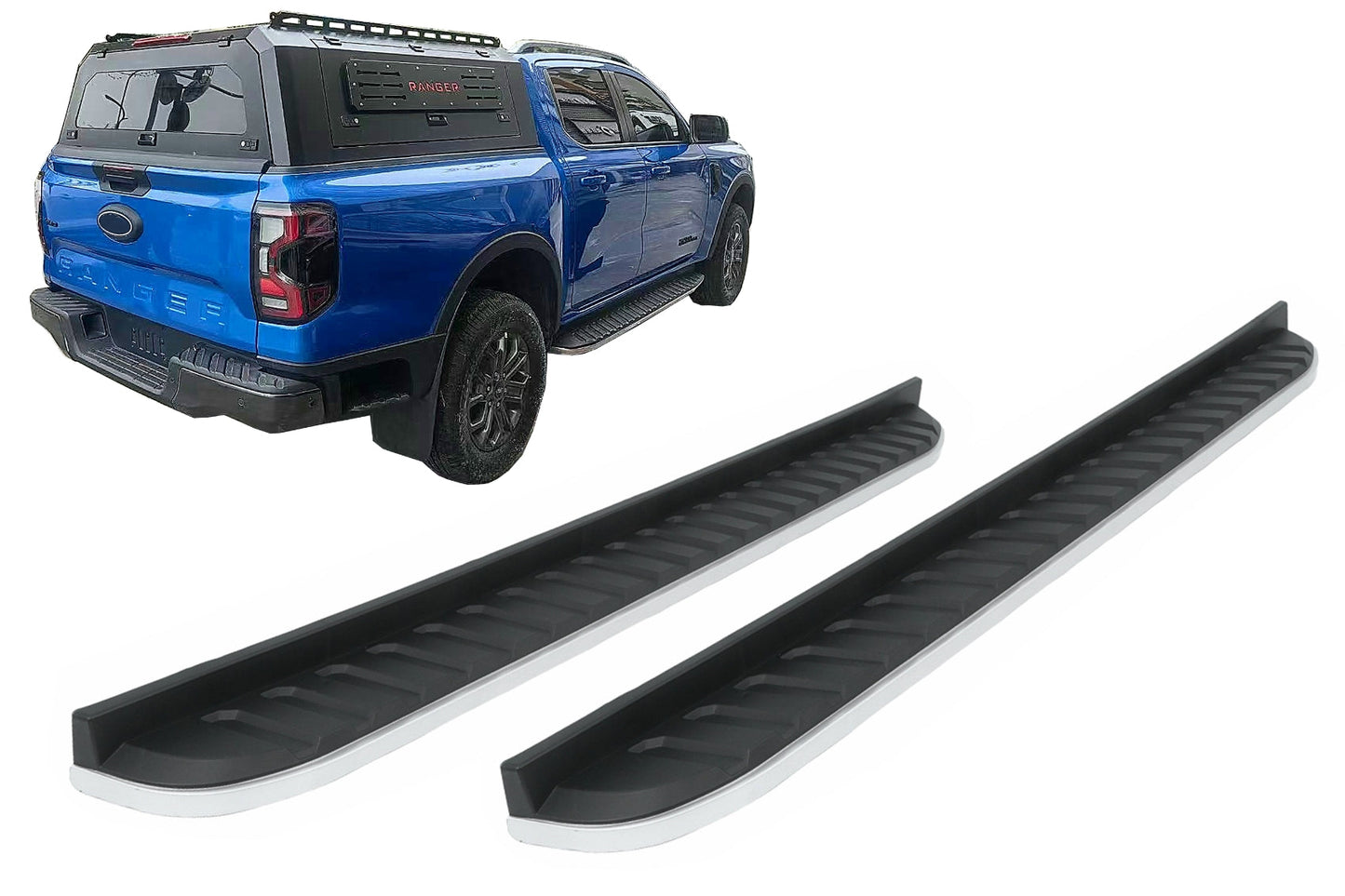Trittbretter Seitenbretter Seitenstufen Treppen für Ford Ranger T6 2011-2020 Doppelkabine Carpartstuning Austria