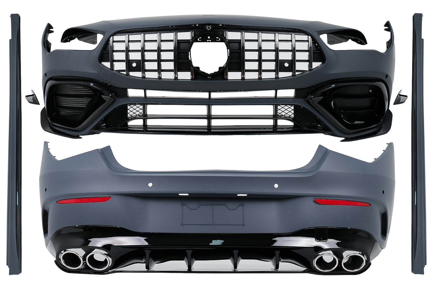 Bodykit Stoßstange für Mercedes CLA C118 Limousine X118 Shooting Brake 19+ Endrohre Carpartstuning Austria