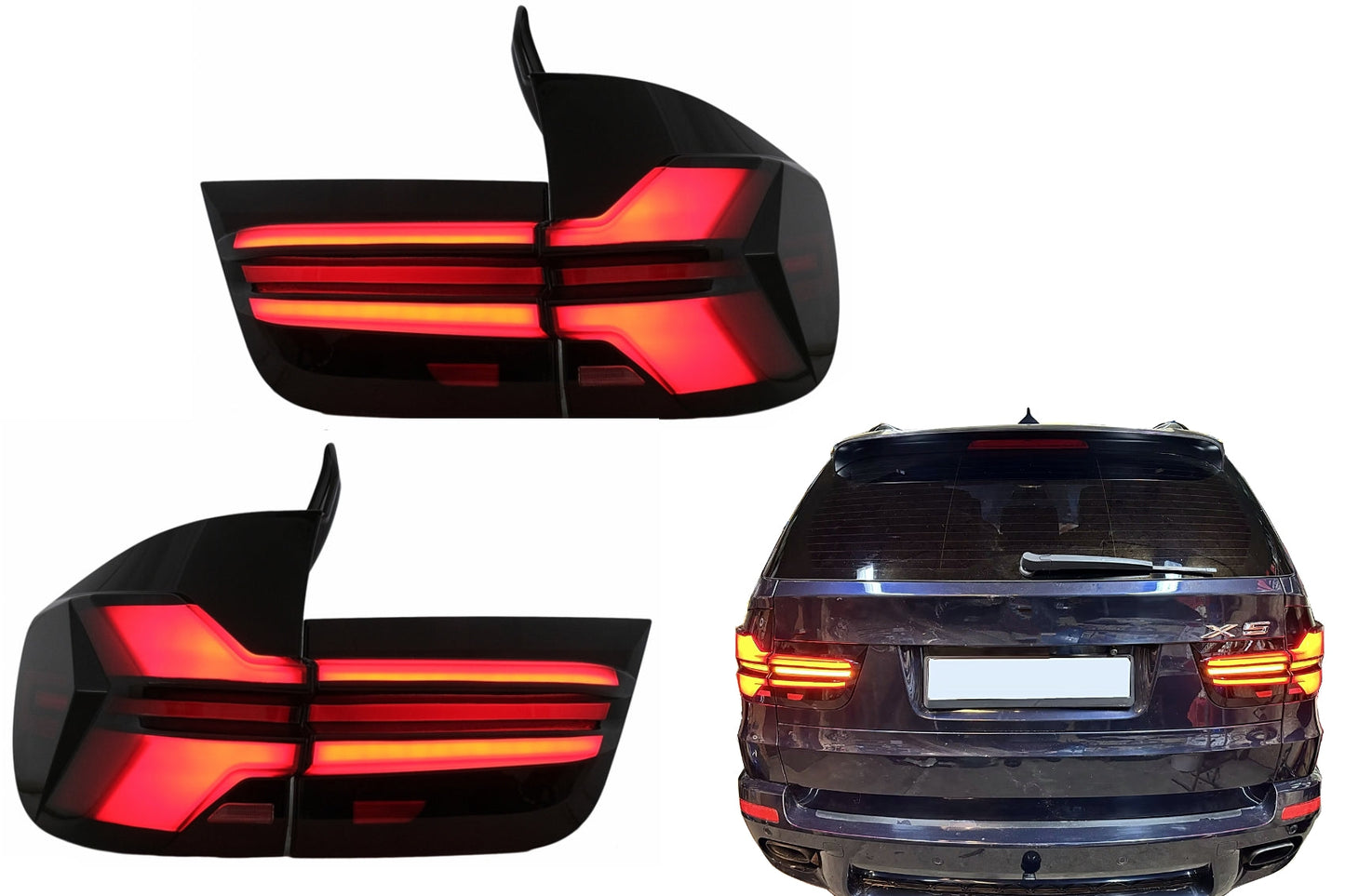 LED-Rückleuchten für BMW X5 E70 2007-2013 Rücklichter Upgrade auf G05 LCI-Design Carpartstuning Austria