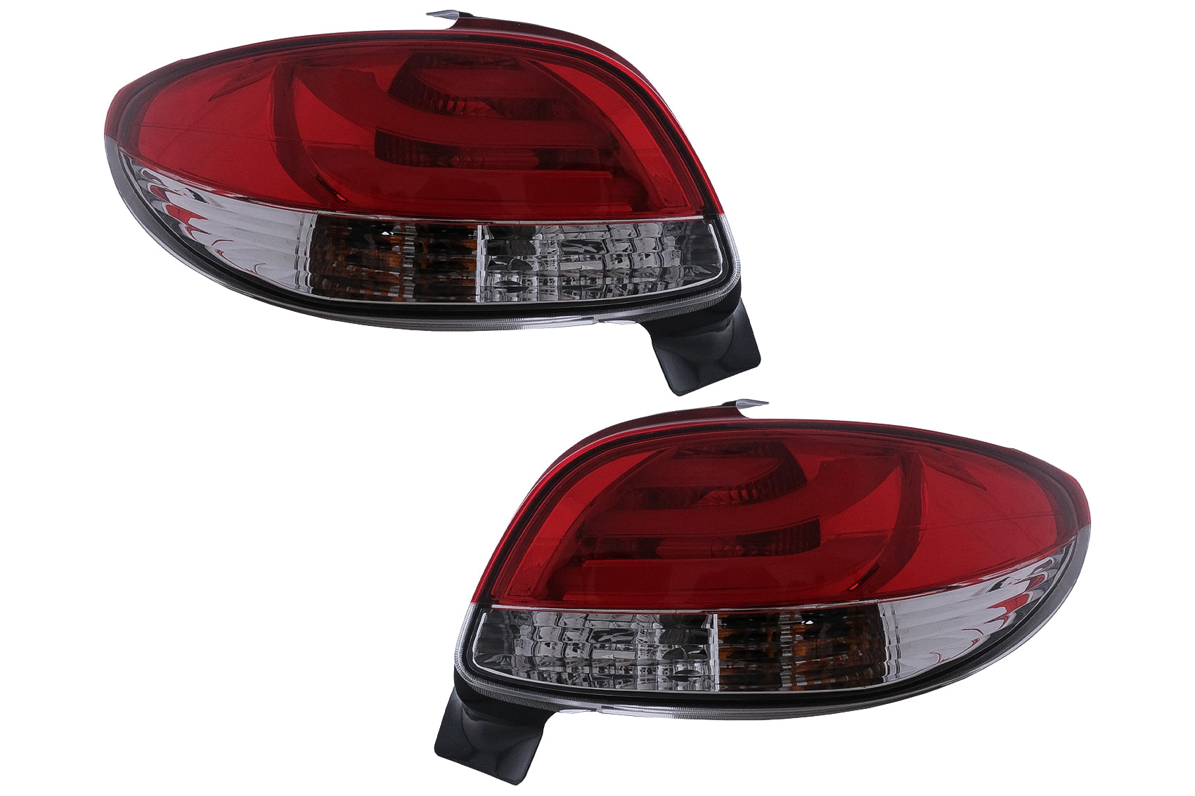 LED Rückleuchten für Peugeot 206 Hatchback 3/5 Türen 10.1998–2004 rot/weiß Rücklichter Carpartstuning Austria