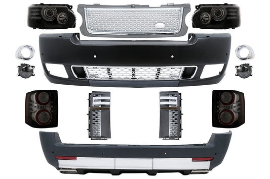 Kit für Rover Vogue L322 02-12 Schwarz Silber Gitter Auflage Autobiography Look Carpartstuning Austria