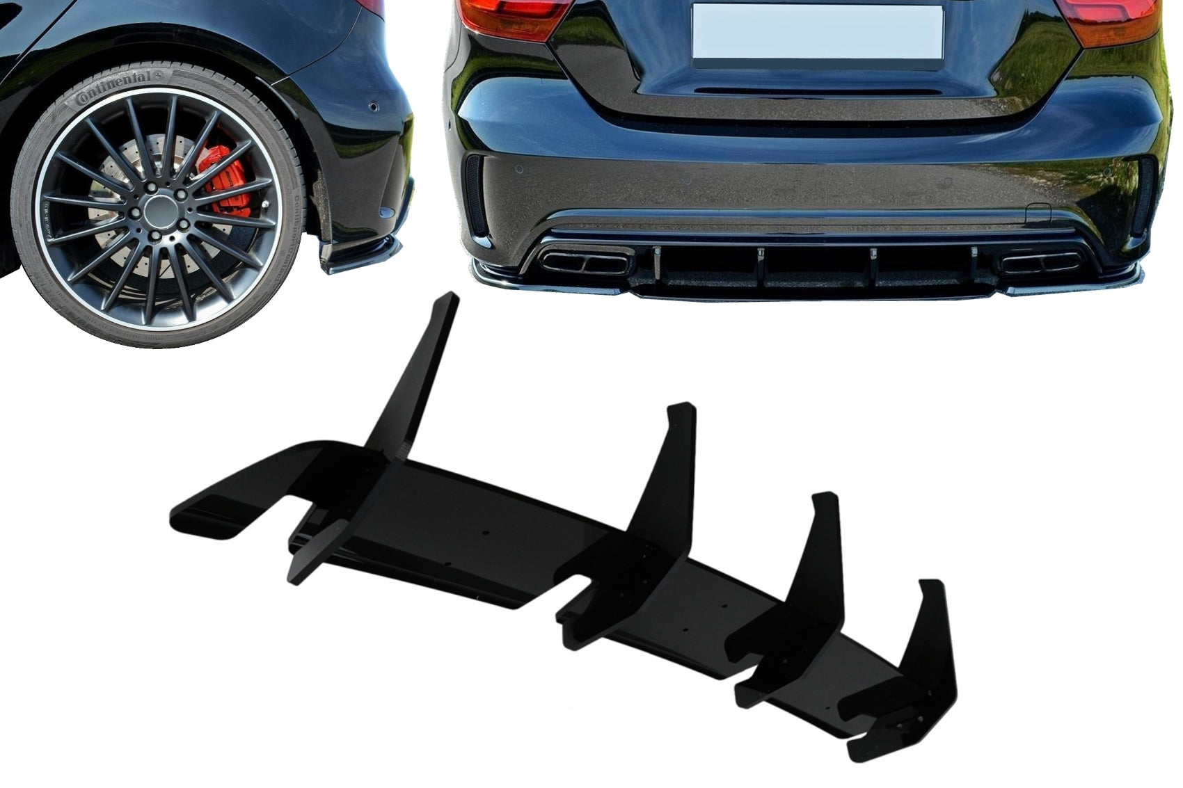 Stoßstangen Diffusor Verlängerung Splitter für Mercedes A-Klasse W176 A45 15-18 Carpartstuning Austria