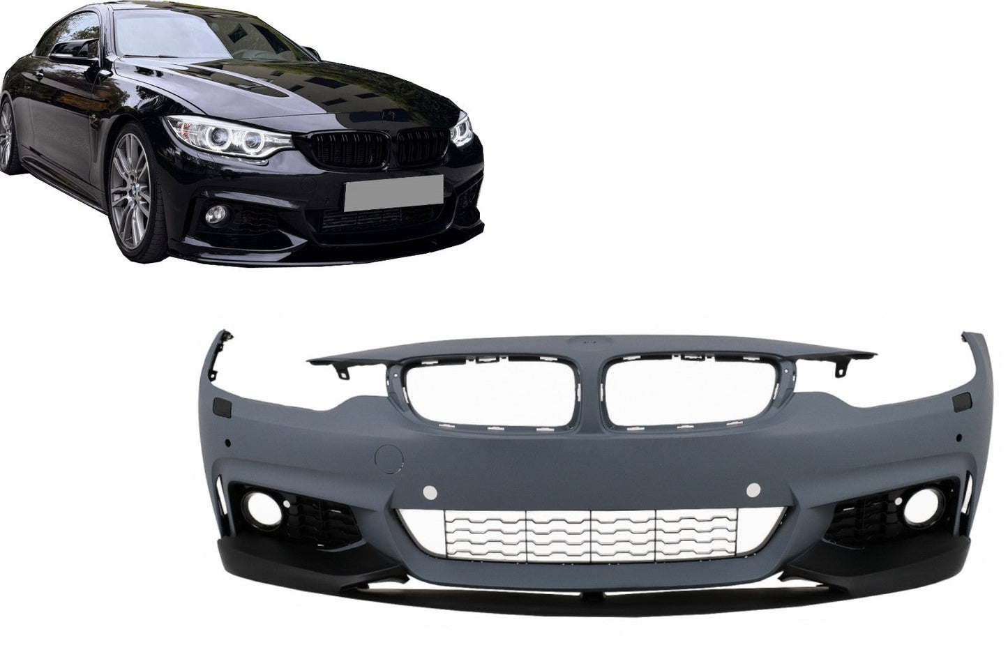 Stoßstange für BMW 4 F32 F33 F36 2013-2020 Coupe Cabrio Gran Coupe M Sport Design Unterlippe Carpartstuning Austria