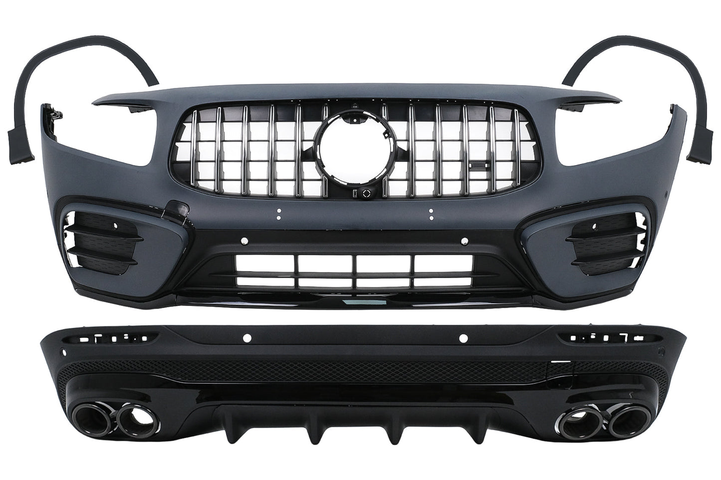 Bodykit für Mercedes GLB X247 19–23 GLB35 Design Stoßstange Doppelendrohren Runden Carpartstuning Austria