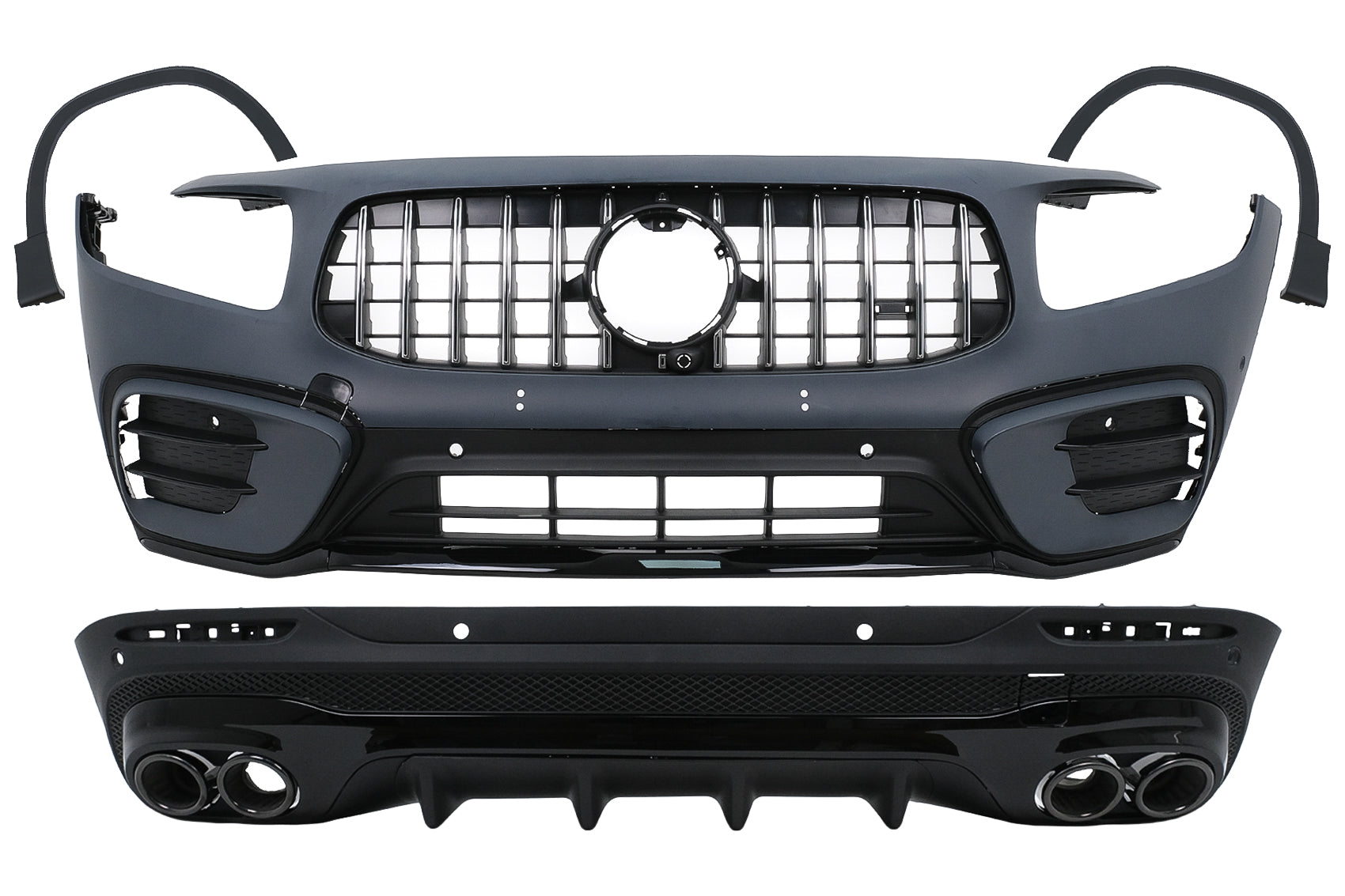 Bodykit für Mercedes GLB X247 19–23 GLB35 Design Stoßstange Doppelendrohren Runden Carpartstuning Austria