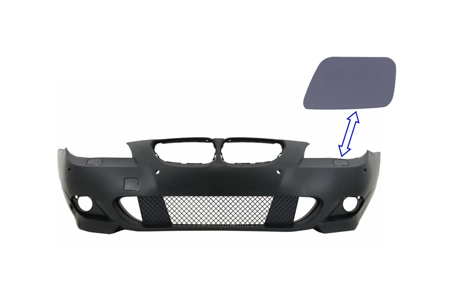 SRA-Abdeckung LINKS für BMW 5er E60 E61 2003-2010 M-Tech Design Frontstoßstange Carpartstuning Austria
