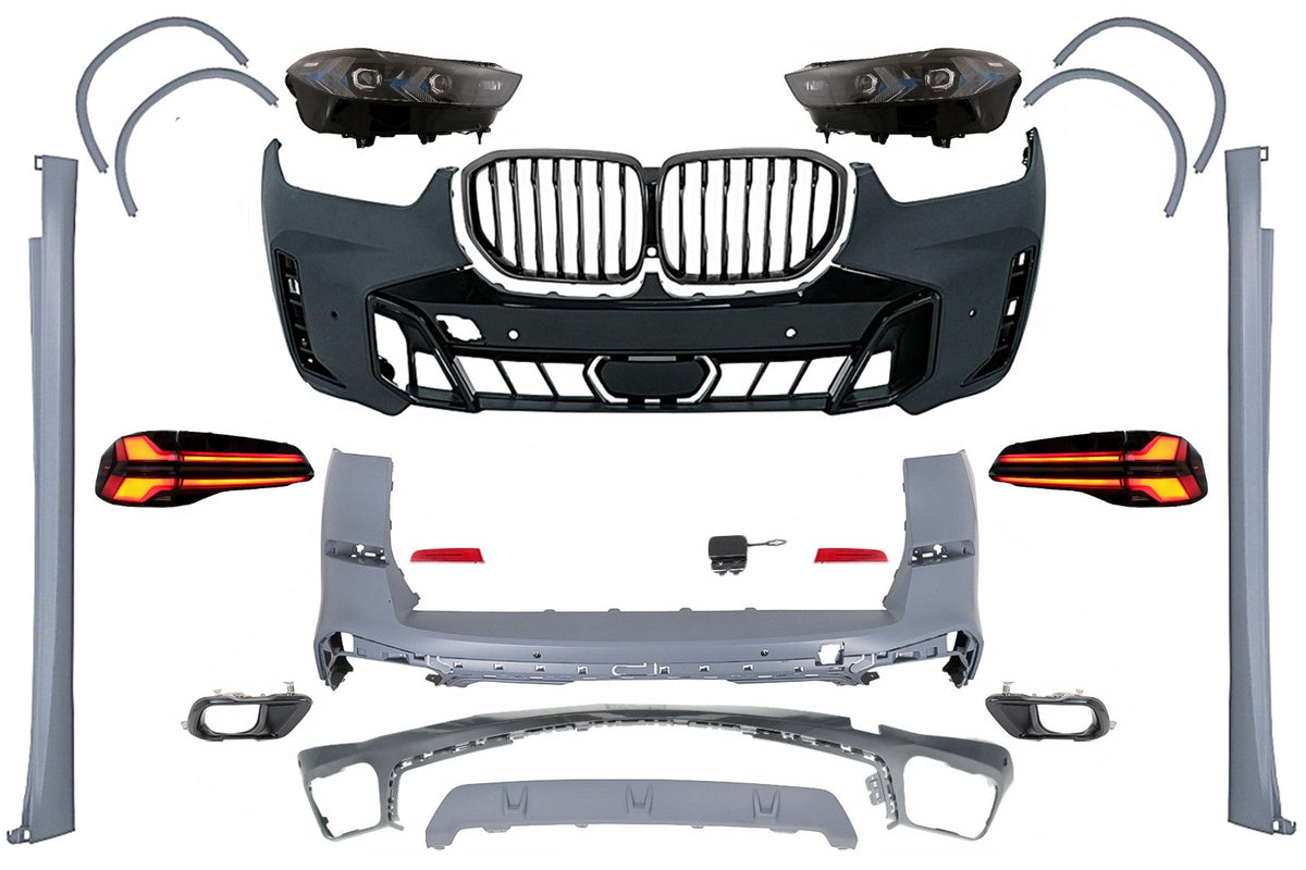 Umbau Bodykit für BMW X5 G05 (2019-2022) & LCI 2023+ M-Tech Design Stoßstange Radkästen Auspuffblenden Endrohre Carpartstuning Austria
