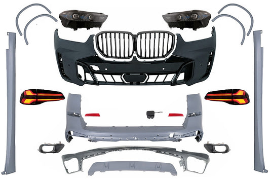 Umbau Bodykit für BMW X5 G05 (2019-2022) & LCI 2023+ M-Tech Design Stoßstange Radkästen Auspuffblenden Endrohre Carpartstuning Austria