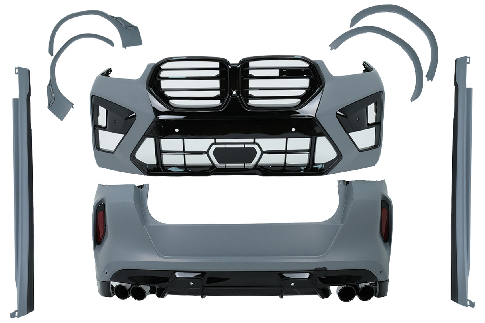 Bodykit für BMW X6 G06 2019-03.2023 Umrüstung auf LCI 2023 X6M-Design Stoßstange Carpartstuning Austria