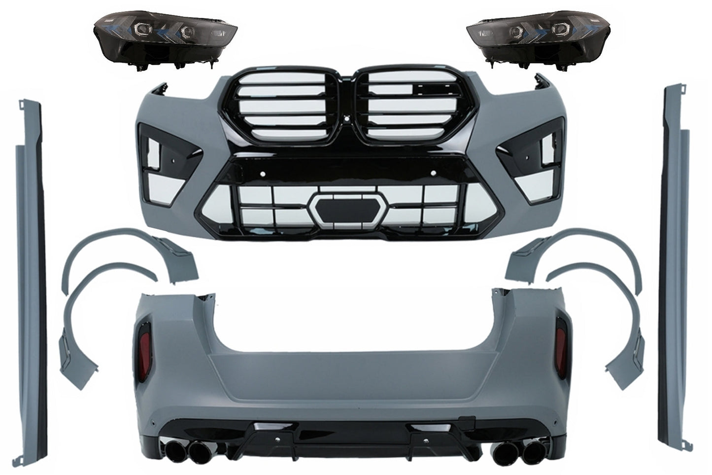 Bodykit für BMW X6 G06 2019-03.2023 Umrüstung auf LCI 2023 X6M-Design Stoßstange Carpartstuning Austria