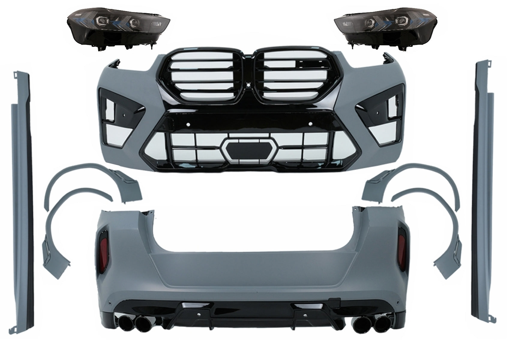Bodykit für BMW X6 G06 2019-03.2023 Umrüstung auf LCI 2023 X6M-Design Stoßstange Carpartstuning Austria