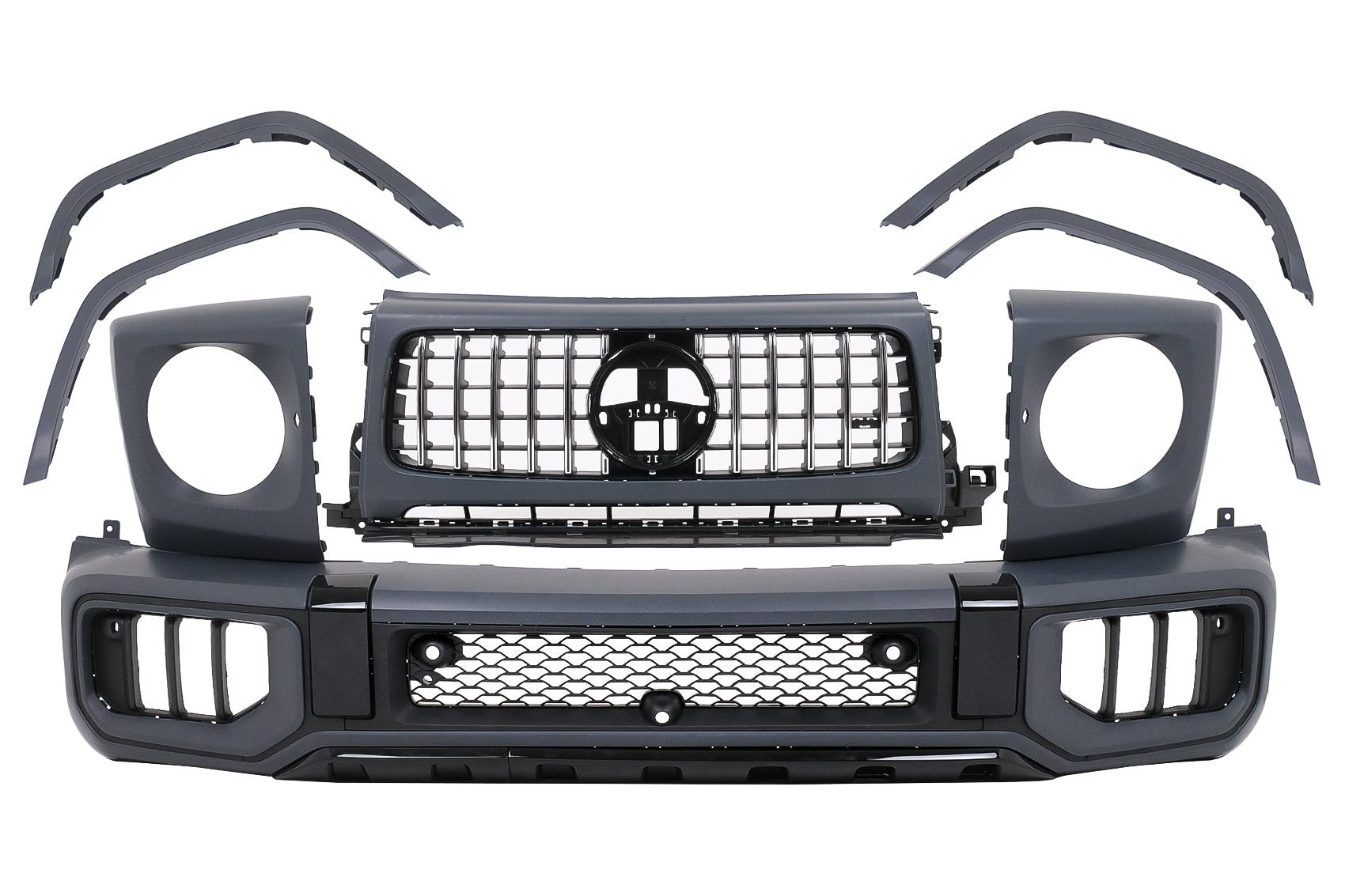 Stoßstange für Mercedes G-Klasse W463 W464 2018–2022 Kühlergrill Radkästen Scheinwerferblenden Carpartstuning Austria