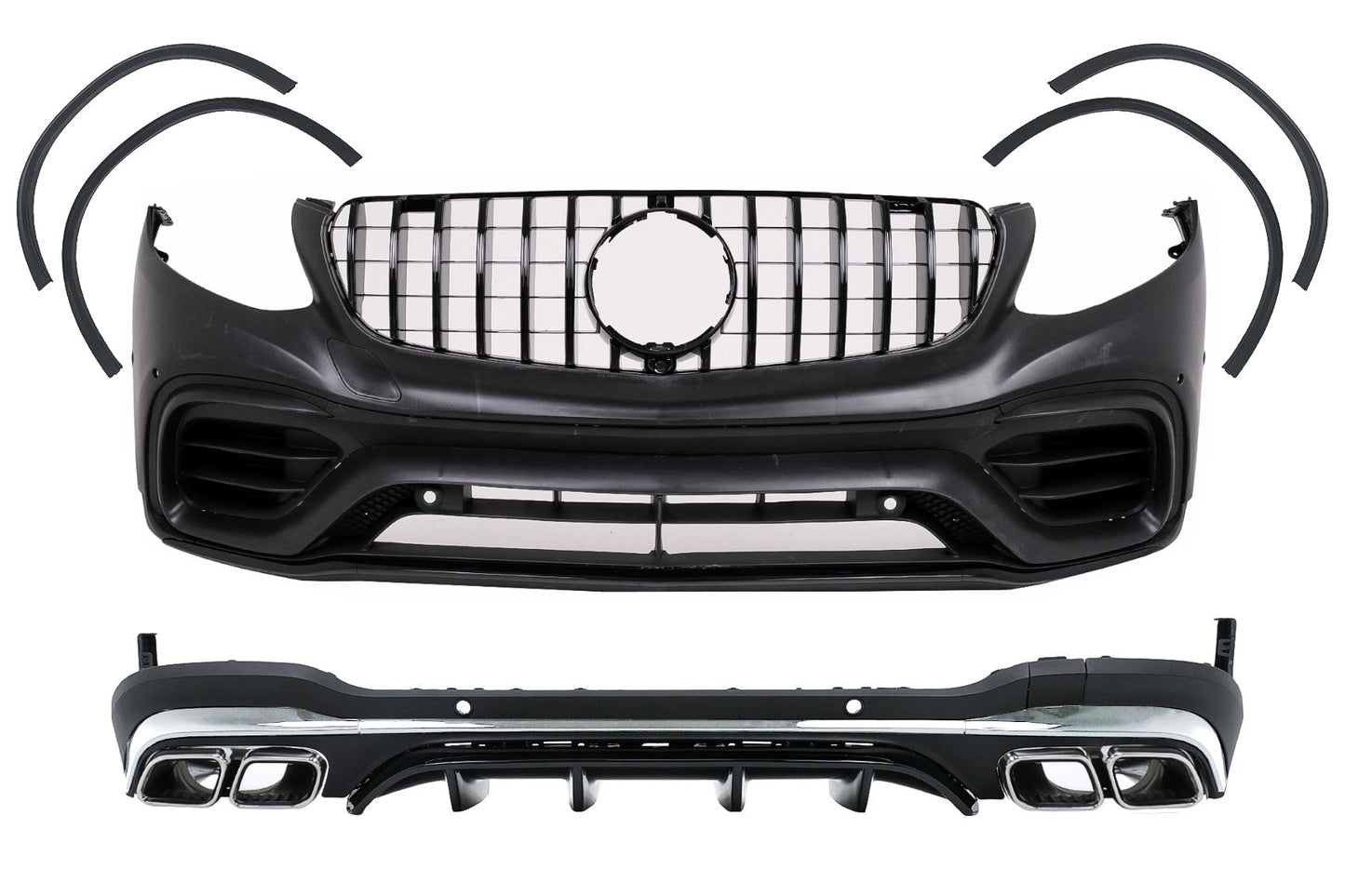 Bodykit für Mercedes GLC SUV X253 15-07.19 Stoßfänger Endrohre GLC63 Look Carpartstuning Austria