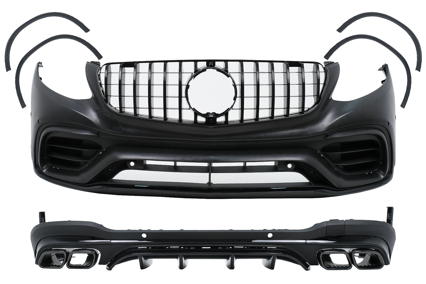 Bodykit für Mercedes GLC SUV X253 15-07.19 Stoßfänger Endrohre GLC63 Look Carpartstuning Austria