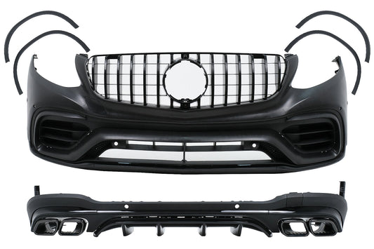 Bodykit für Mercedes GLC SUV X253 15-07.19 Stoßfänger Endrohre GLC63 Look Carpartstuning Austria