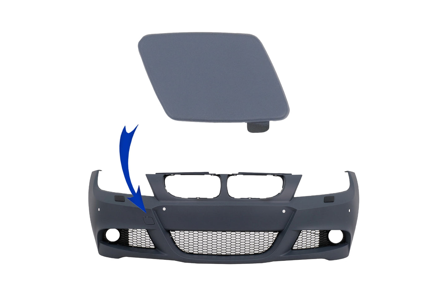 Abschlepphaken Abdeckung Frontstoßstange für BMW 3er E90 Limousine E91 Touring M Tech Design Carpartstuning Austria