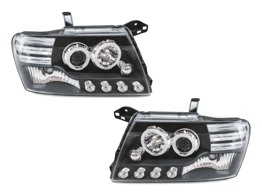 Scheinwerfer LED DRL für Mitsubishi Lancer 07-17 Dual Projector Dynamic Blinker Carpartstuning Austria