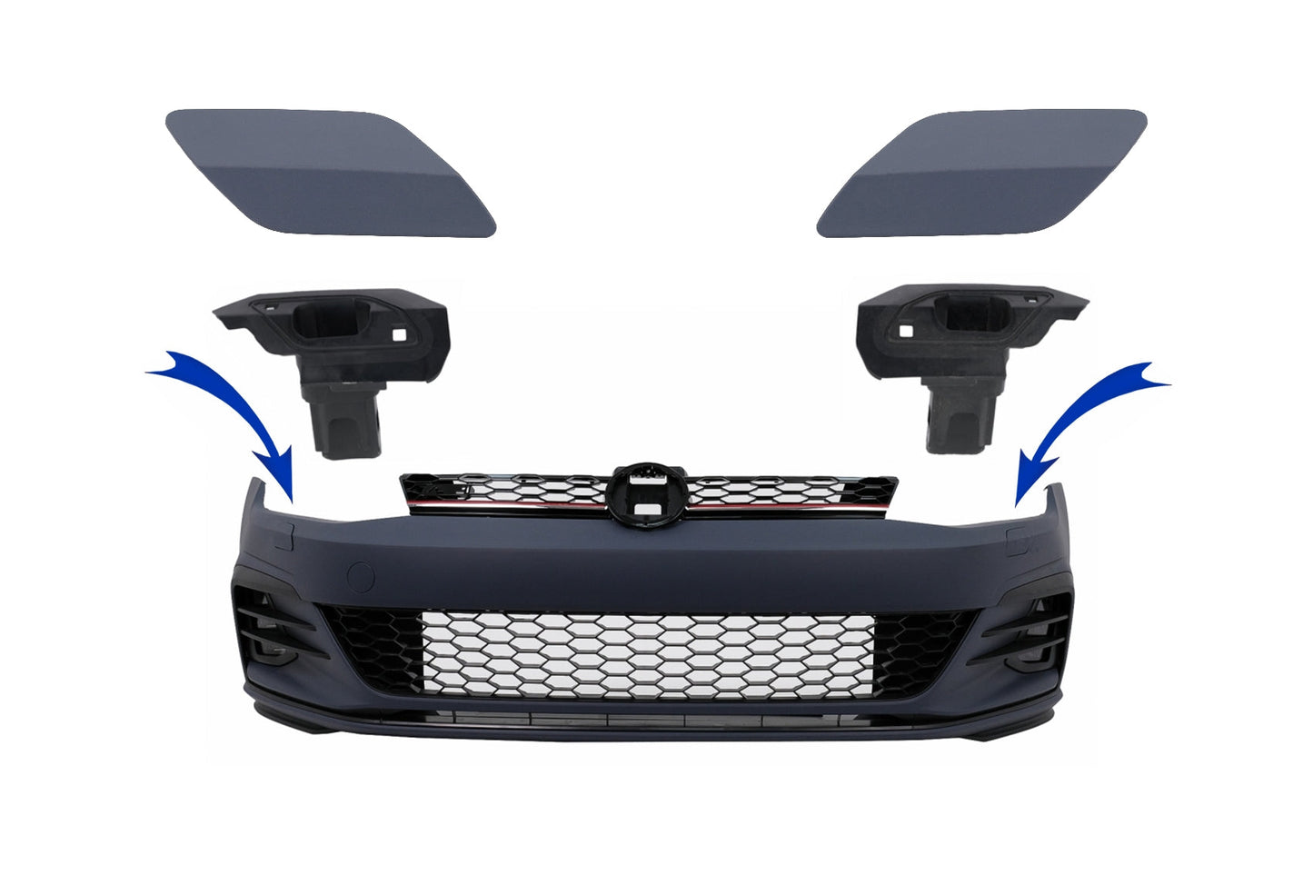 SRA Abdeckungen für VW Golf 7.5 2017–2020 nur für Frontstoßstange im GTI-Design Carpartstuning Austria