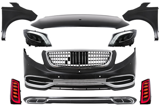 Bodykit für Mercedes V-Klasse W447 Vito 2014–2019 Stoßfänger Kühlergrill Motorhaube VS680-Design Carpartstuning Austria