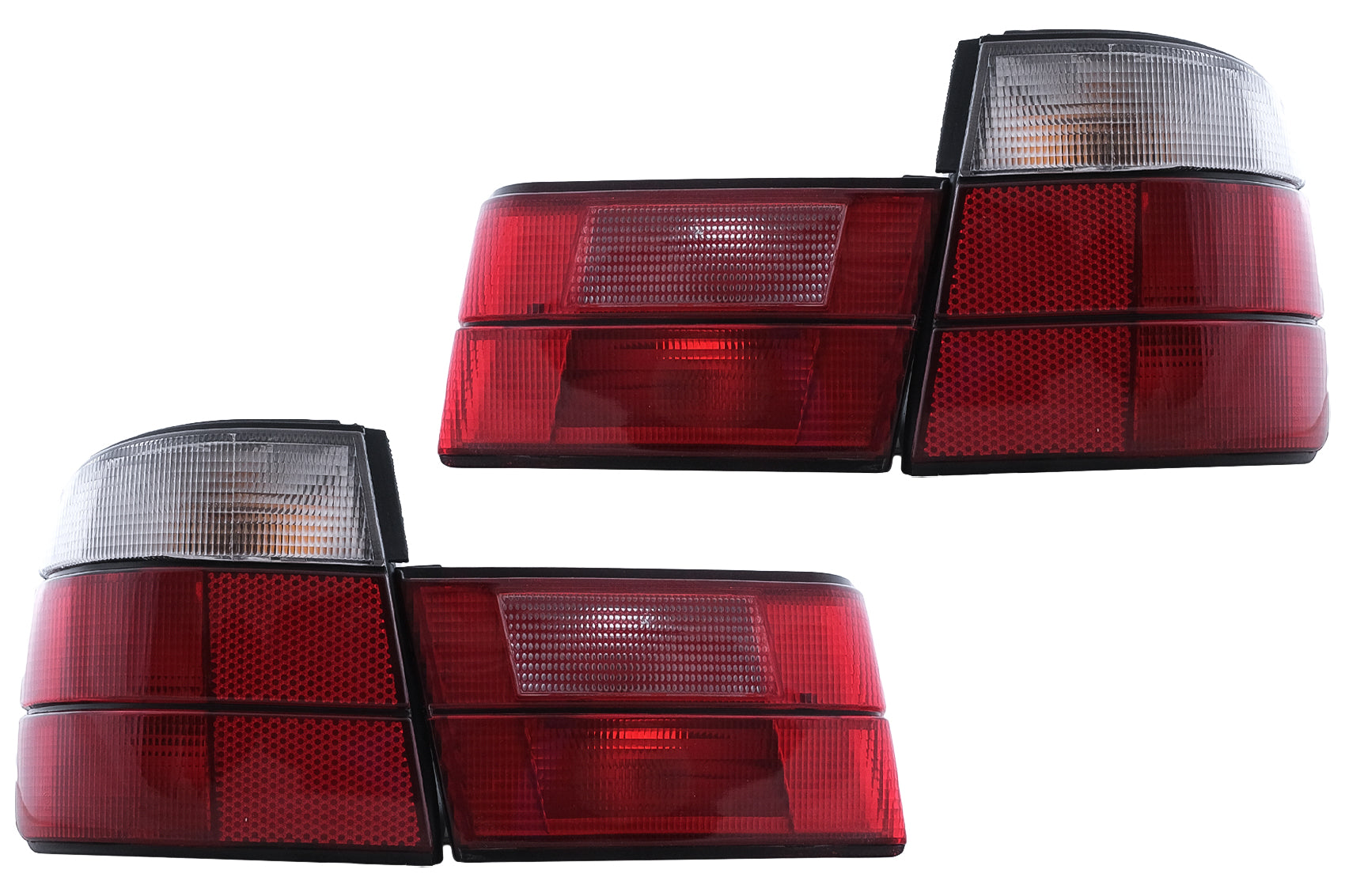 Rückleuchten für BMW 5er E34 Limousine 1987–1995 Rot/Weiß Taillights Carpartstuning Austria