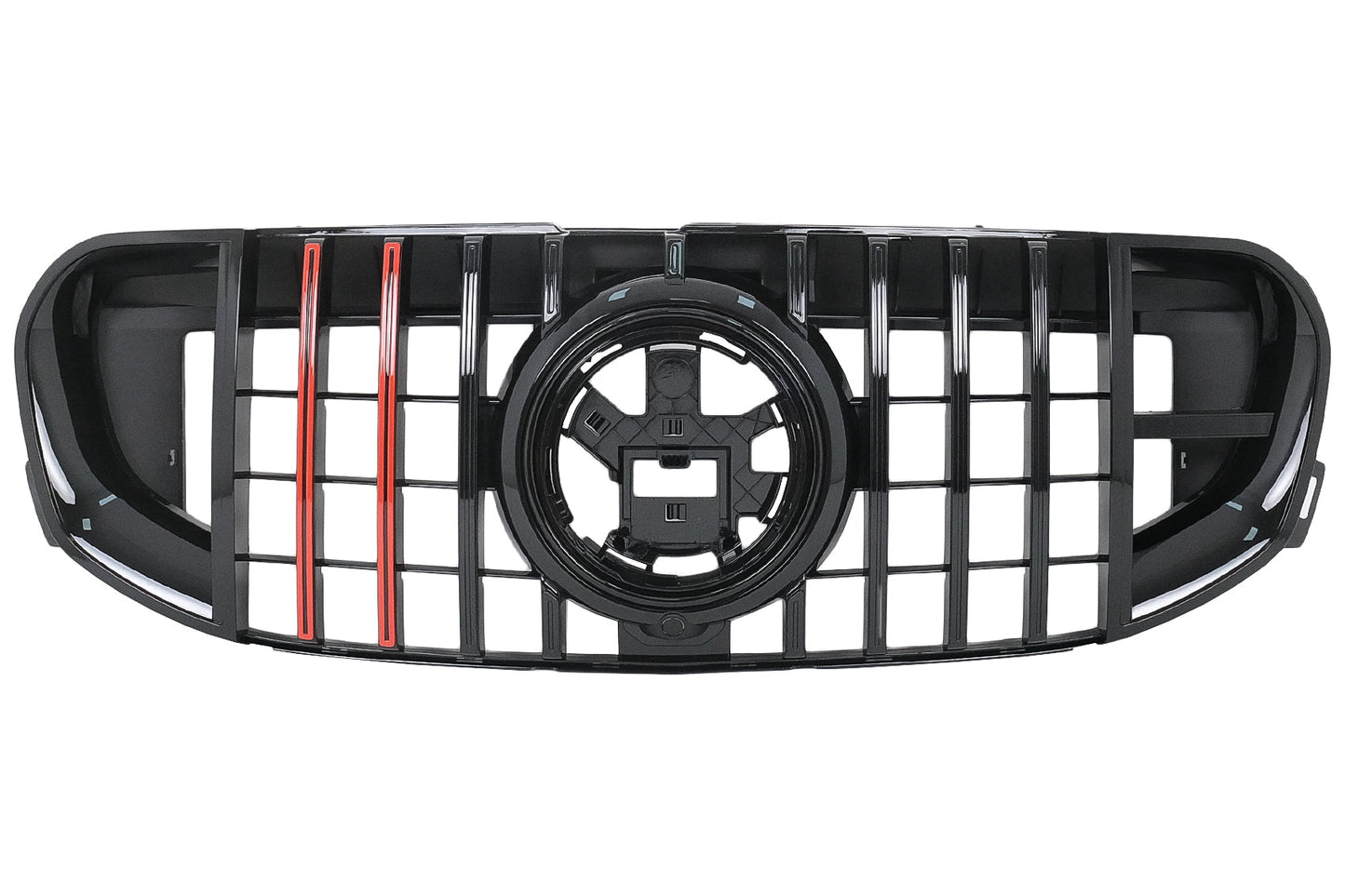 Kühlergrill mit Rotem Einsatz für Mercedes GLS SUV X167 2019–2023 GTR-Design Carpartstuning Austria