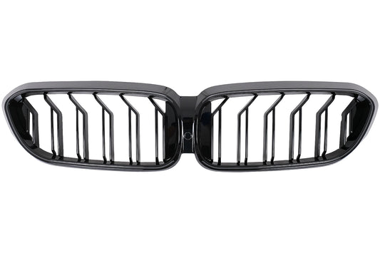 LED Kühlergrill für BMW 5er G30 G31 2017-2019 Doppelstreifen Schwarz Beleuchtet Carpartstuning Austria