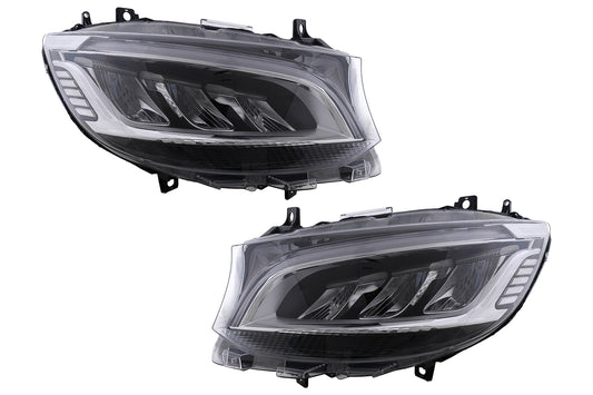 LED-Scheinwerfer für Mercedes Sprinter W907 Halogen 2019-2023 Schwarz Carpartstuning Austria