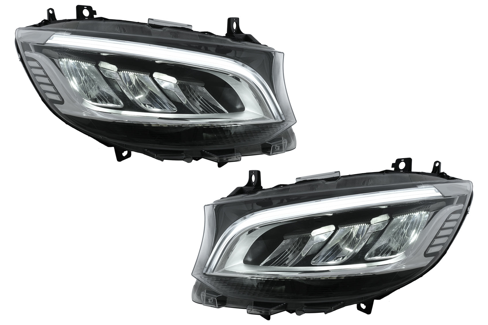 LED-Scheinwerfer für Mercedes Sprinter W907 Halogen 2019-2023 Schwarz Carpartstuning Austria