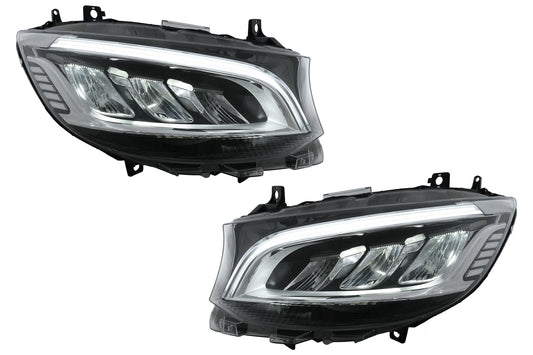 LED-Scheinwerfer für Mercedes Sprinter W907 Halogen 2019-2023 Schwarz Carpartstuning Austria