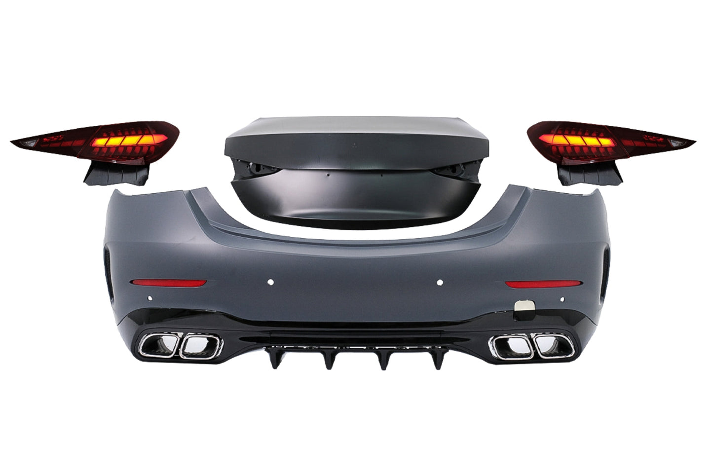 Heckstoßstangen Upgrade Kit für Mercedes C W205 Umbau W206 C63 Look Rückleuchten Carpartstuning Austria
