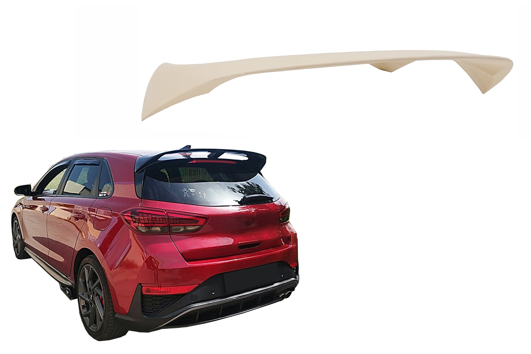 Dachspoiler Heckspoiler für Hyundai i30 Mk3 Hatchback 2016+ Standard N-Line unlackiert Carpartstuning Austria