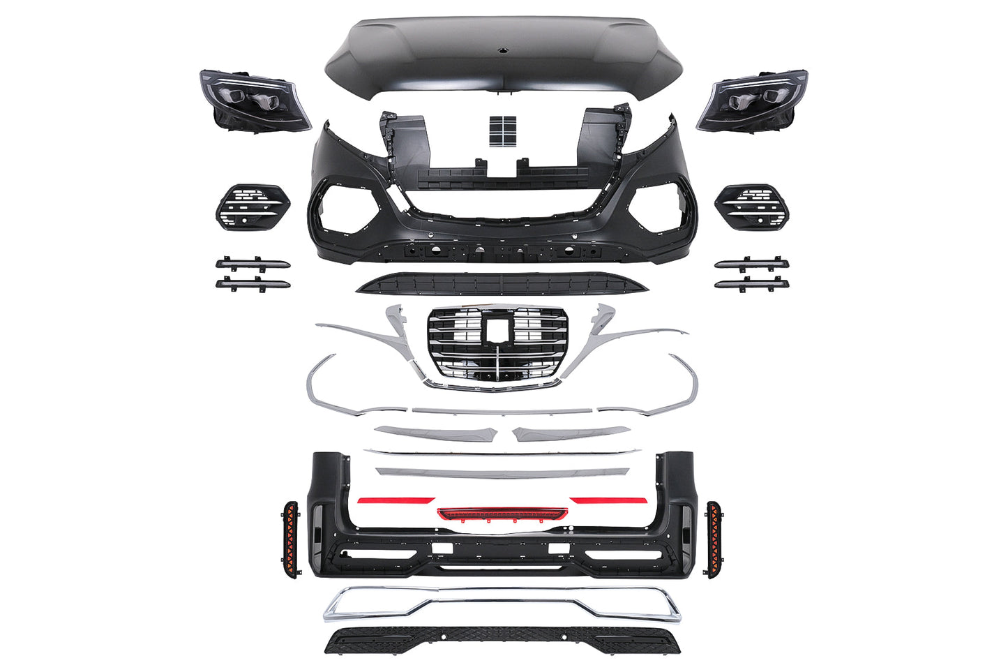 Bodykit für Mercedes V-Klasse W447 2014-2023 Stoßstangengitter Haube Scheinwerfer Carpartstuning Austria