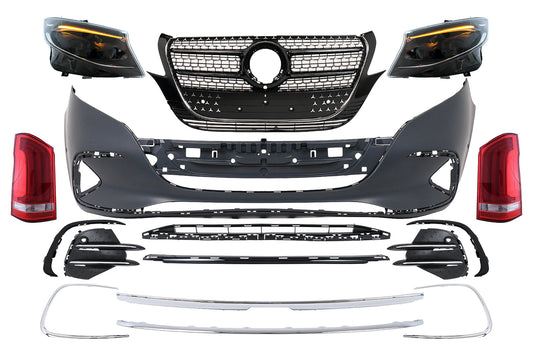Body Kit für Mercedes V-Klasse W447 14-03.2019 Stoßstange seitengitter LED-Tagfahrlicht Carpartstuning Austria