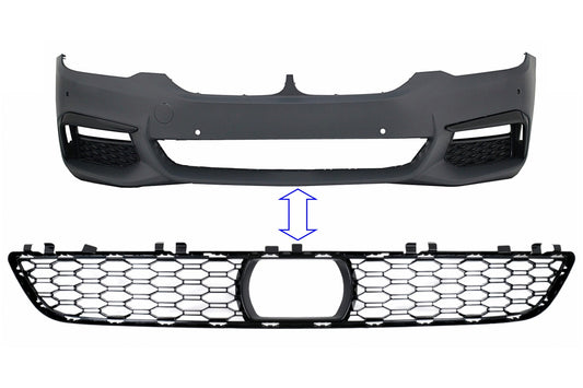 Mittlerer unterer Kühlergrill für BMW 5er G30 G31 Limousine Touring 2017-2019 mit M-Tech Stoßstange Carpartstuning Austria