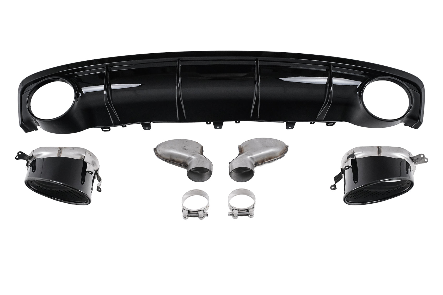S-Line Stoßstange Diffusor Endrohre für Audi A7 4G Facelift 2015–2017 Schwarz Carpartstuning Austria