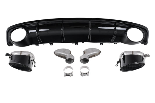 S-Line Stoßstange Diffusor Endrohre für Audi A7 4G Facelift 2015–2017 Schwarz Carpartstuning Austria