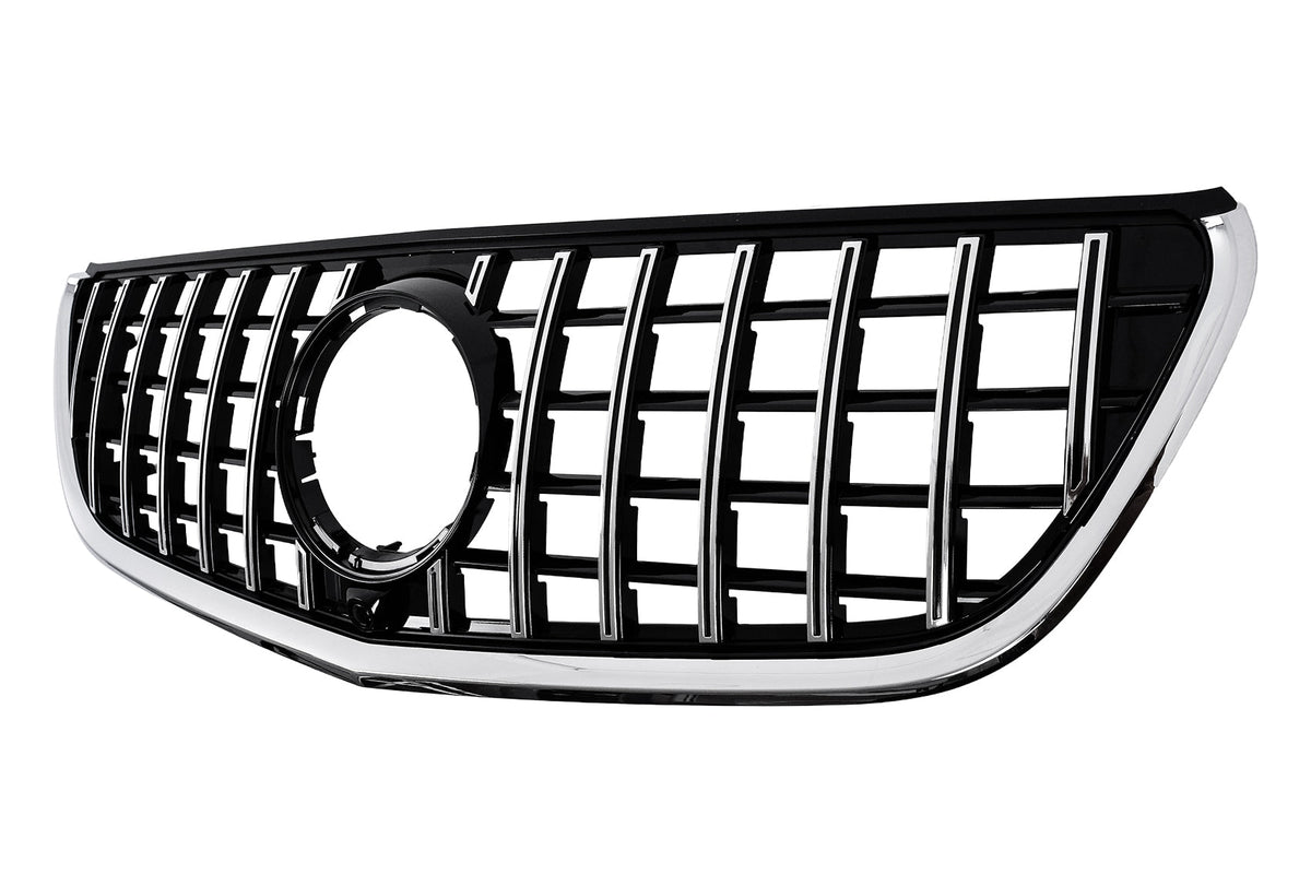 Kühlergrill Gitter für Mercedes Vito W447 2020+ GTR Panamericana Look Schwarz Chrom Carpartstuning Austria