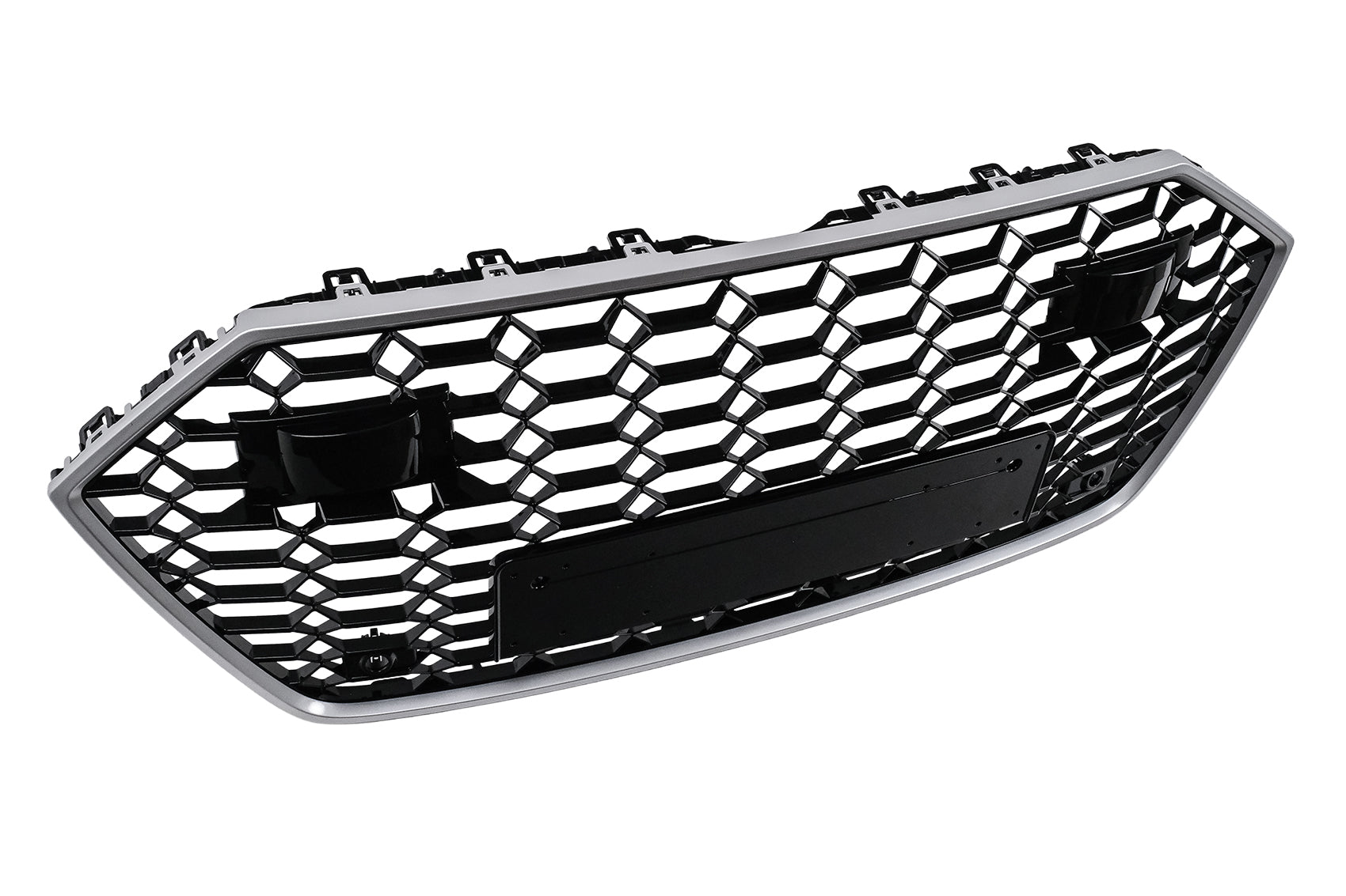 Kühlergrill für für Audi A7 4K8 2018- RS Design Wabengitter Silber Grille Gitter Carpartstuning Austria