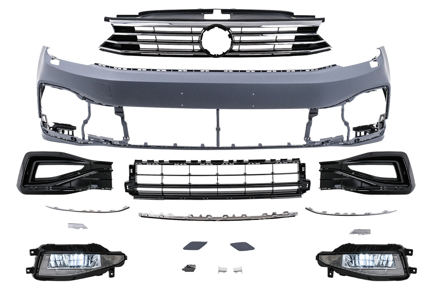 Stoßstange für VW Passat B8 3G 2015-2018 Upgrade auf B8.5 R-Line Design Kühlergrills Carpartstuning Austria