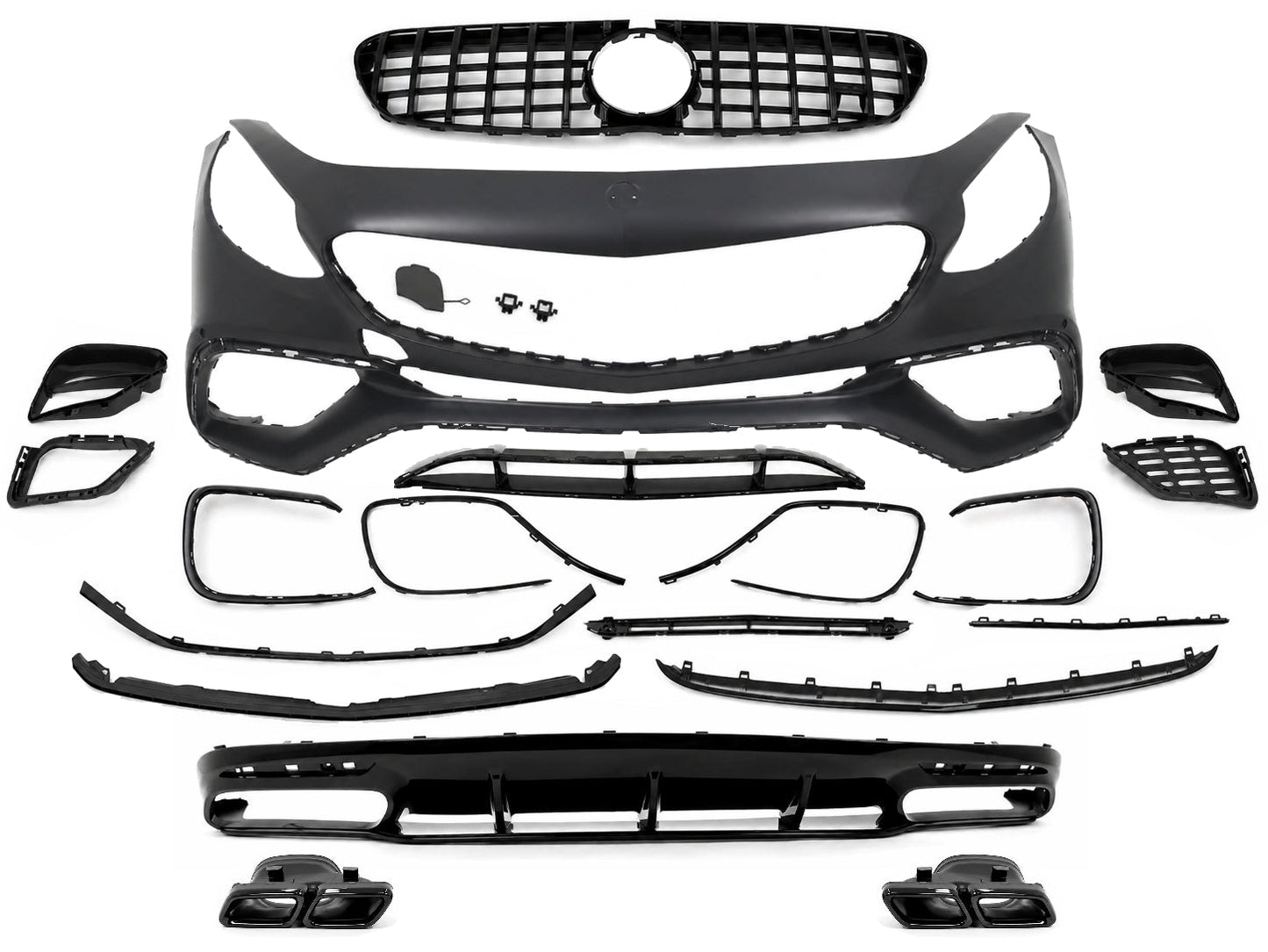 BodyKit für Mercedes S Coupe C217 Sport Line 15-21 Kühlergrill Diffusor Endrohre Carpartstuning Austria