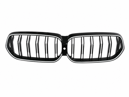 Kühlergrill Beleuchtete Nieren Grills mit LED für BMW 6 Series G32 GT LCI 2020-2023 Doppelstreifen Carpartstuning Austria