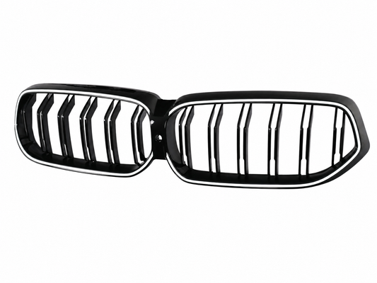 Kühlergrill Beleuchtete Nieren Grills mit LED für BMW 6 Series G32 GT LCI 2020-2023 Doppelstreifen Carpartstuning Austria