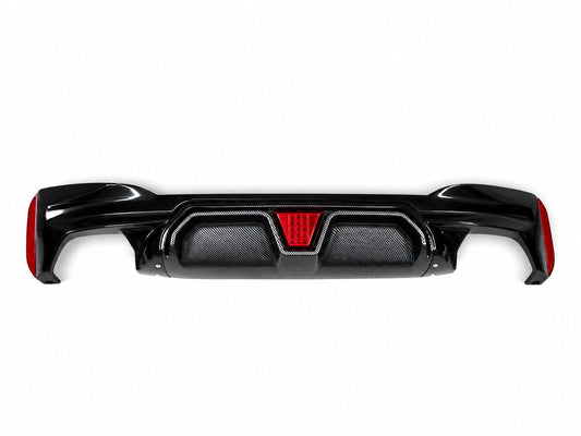 LED Stoßfänger Diffusor für BMW 5 G30 G31 Limo Touring 17-2024 M5 Look Schwarz Carpartstuning Austria