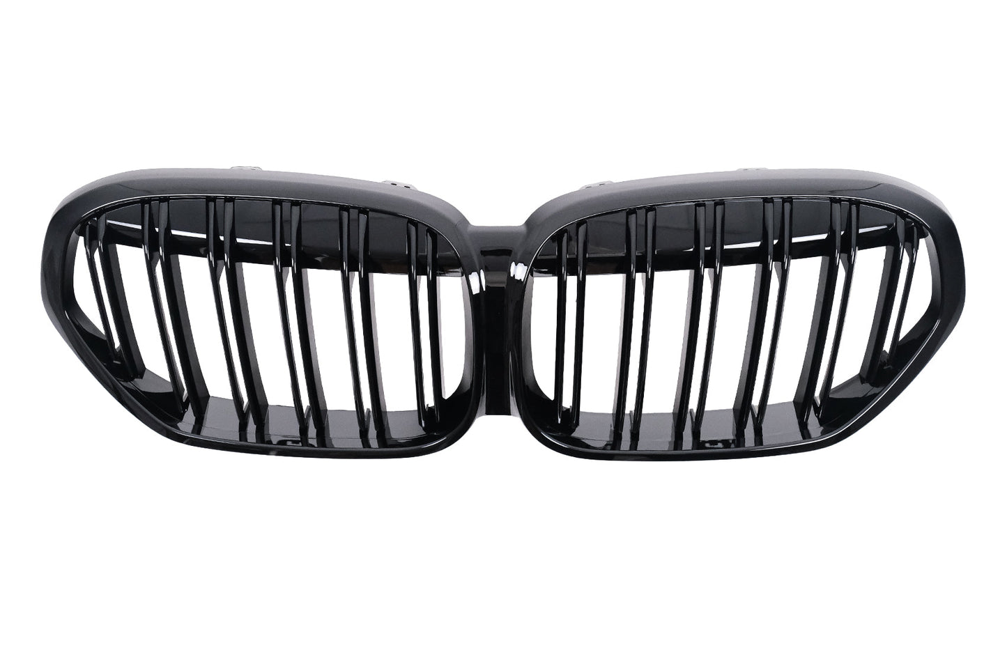 Kühlergrill Gitter Nieren Nierengitter für BMW X1 SUV F48 LCI 2020–2022 Doppelstreifen Schwarz Carpartstuning Austria