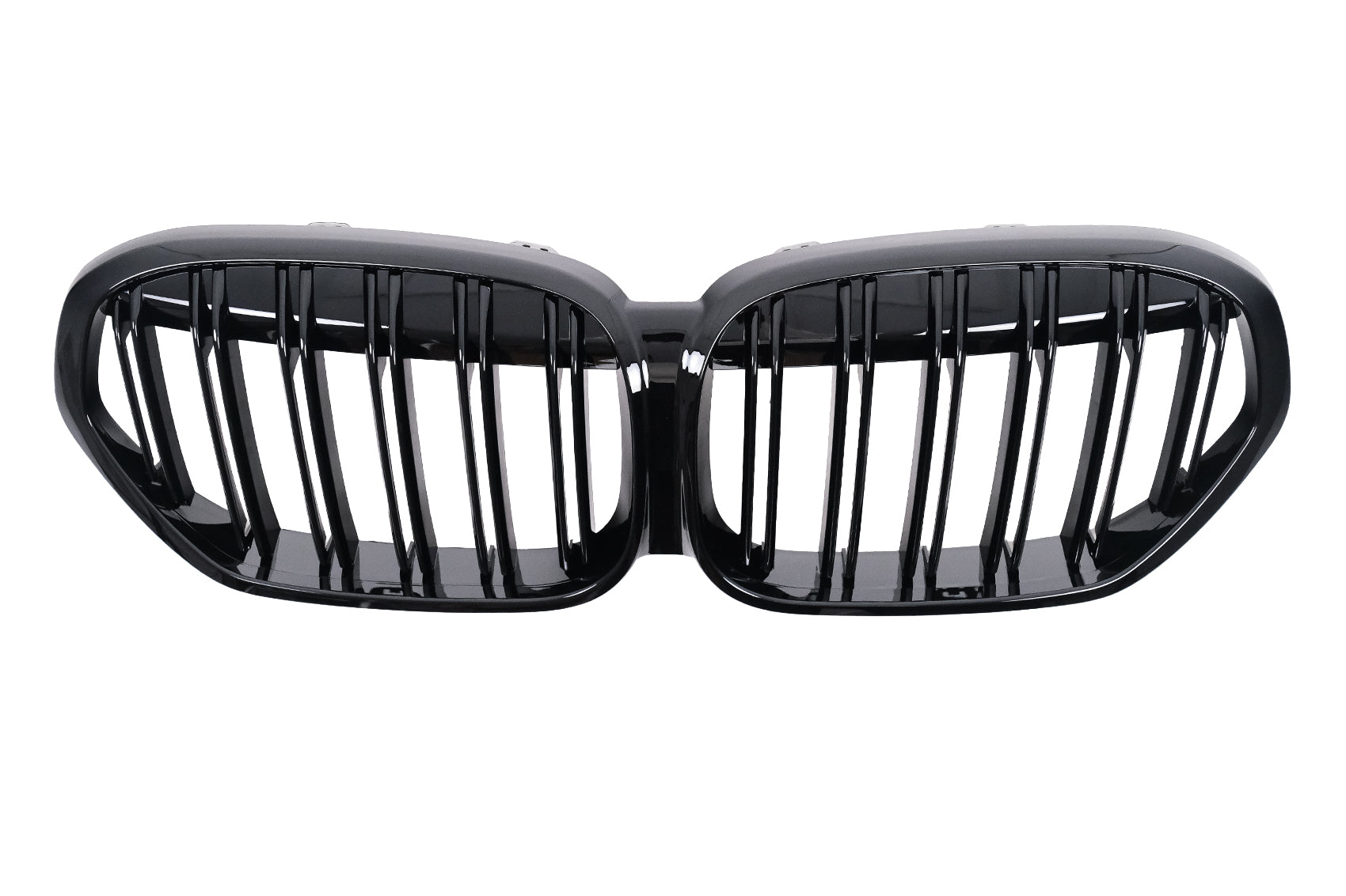 Kühlergrill Gitter Nieren Nierengitter für BMW X1 SUV F48 LCI 2020–2022 Doppelstreifen Schwarz Carpartstuning Austria