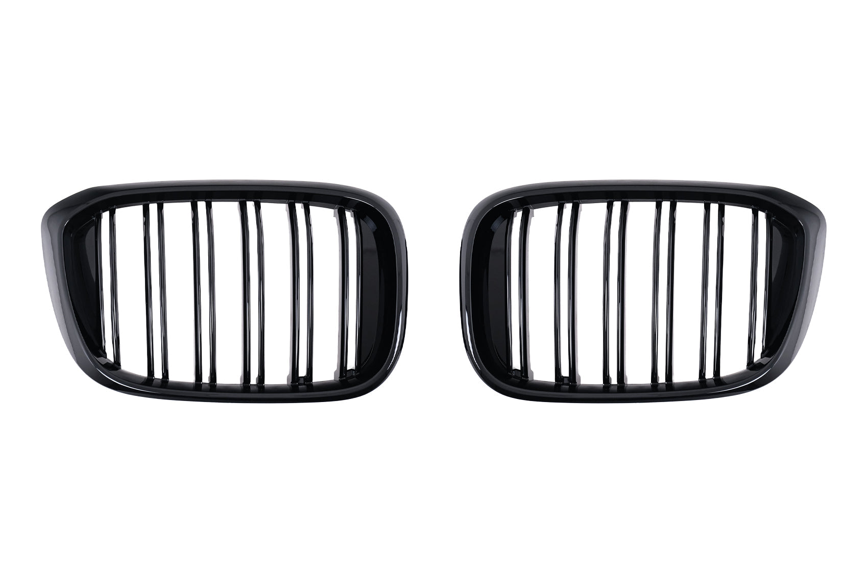 Nieren Kühlergrill für BMW X3 G01 X4 G02 2018-2021 Doppelstreifen Glänzend schwarz Carpartstuning Austria