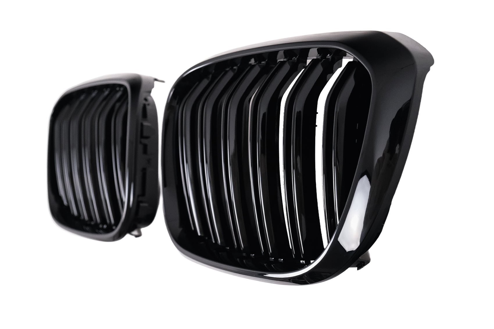 Nieren Kühlergrill für BMW X3 G01 X4 G02 2018-2021 Doppelstreifen Glänzend schwarz Carpartstuning Austria