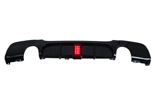 Stoßstange Diffusor mit LED für BMW 3er E90 E91 M Design 2 Auslässe Luftdiffusor Carpartstuning Austria
