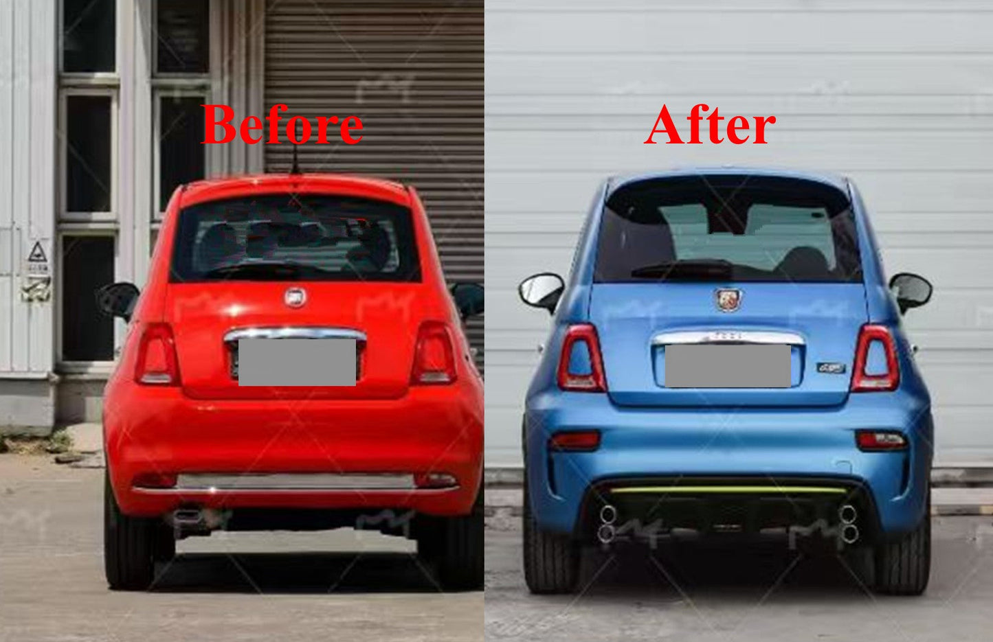 Bodykit für Fiat 500 Facelift 2016–2024 Stoßstange Dachspoiler Carpartstuning Austria