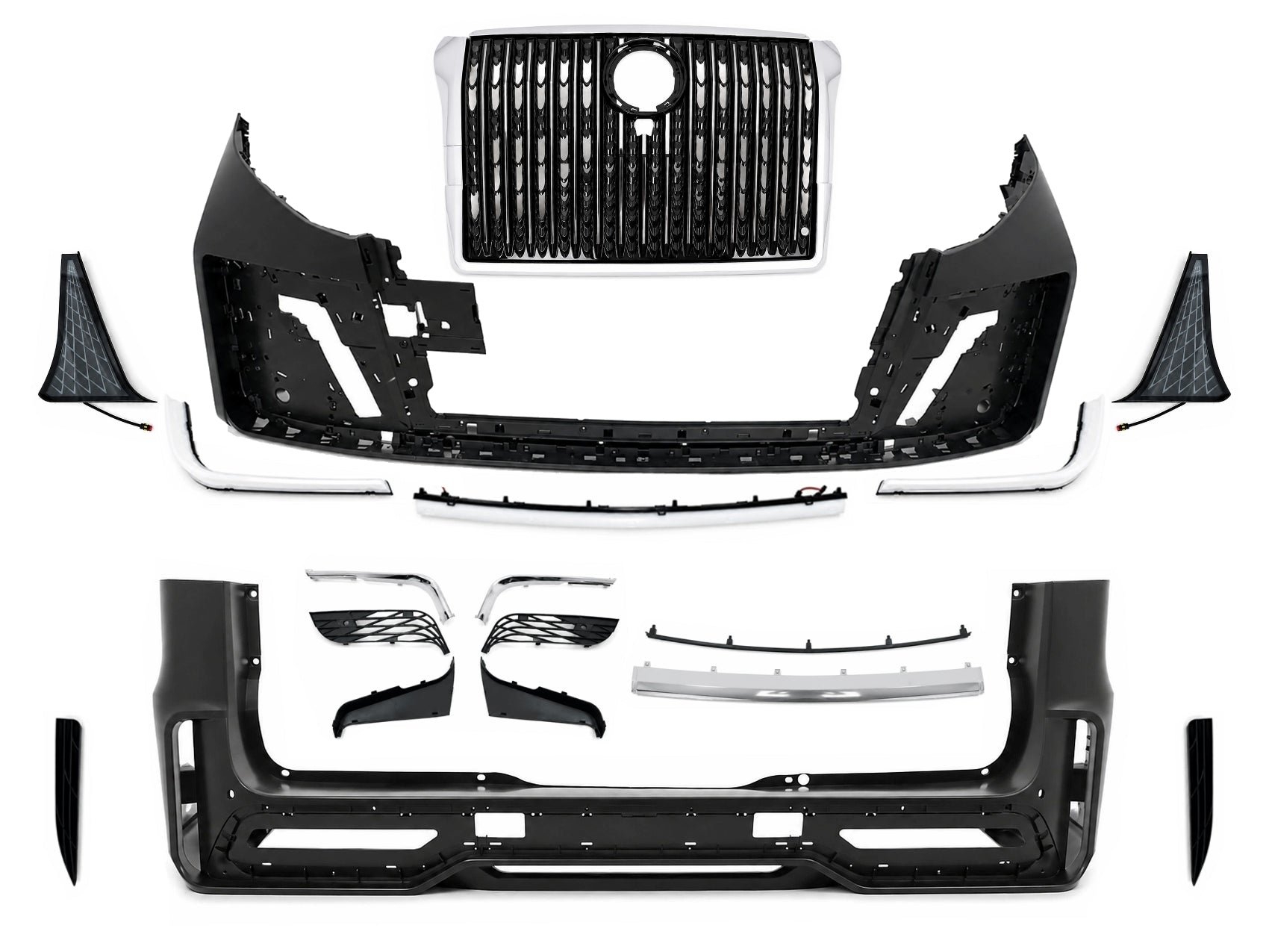 Body Kit für Mercedes V-Klasse W447 Vito W448 2014 Wasserfall-LED-Kühlergrill Stoßstange Carpartstuning Austria